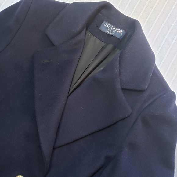 J.G Hook vintage navy blue wool Oversized Coat - Picture 5 of 7